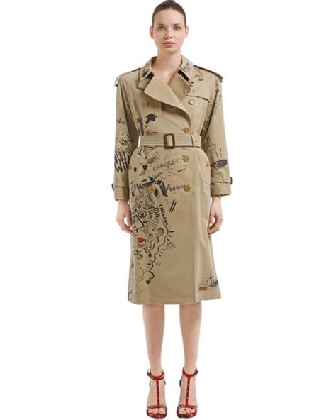 burberry doodle print trench coat|burberry chelsea coat.